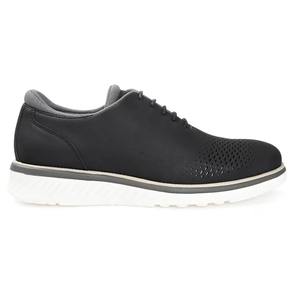 Vance Co. Demar Oxford Mens 9.5 Black Faux Leather Perforted Dress Shoes GAL1642